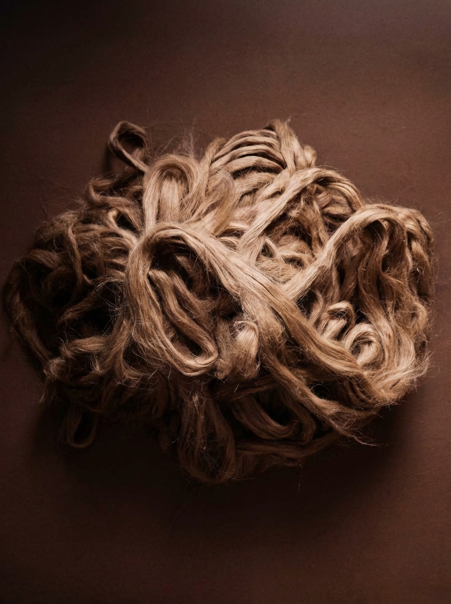 Linen fiber - premium natural material for handcrafted rugs